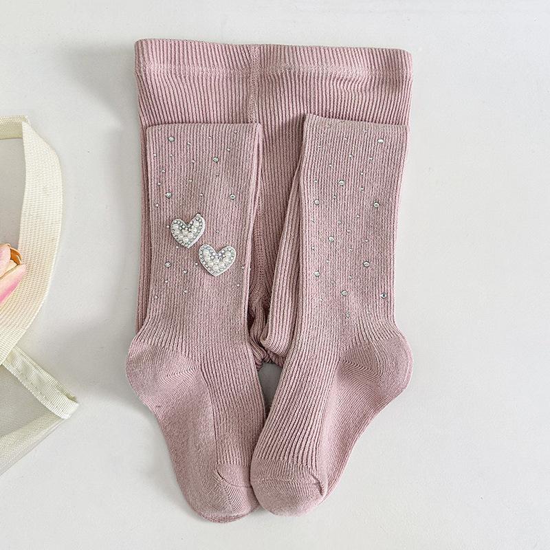 Kids Tights For Girls White Sparkling Pantyhose Spring Fall Dressy Leggings with Rhinestones Dressy Autumn Tights