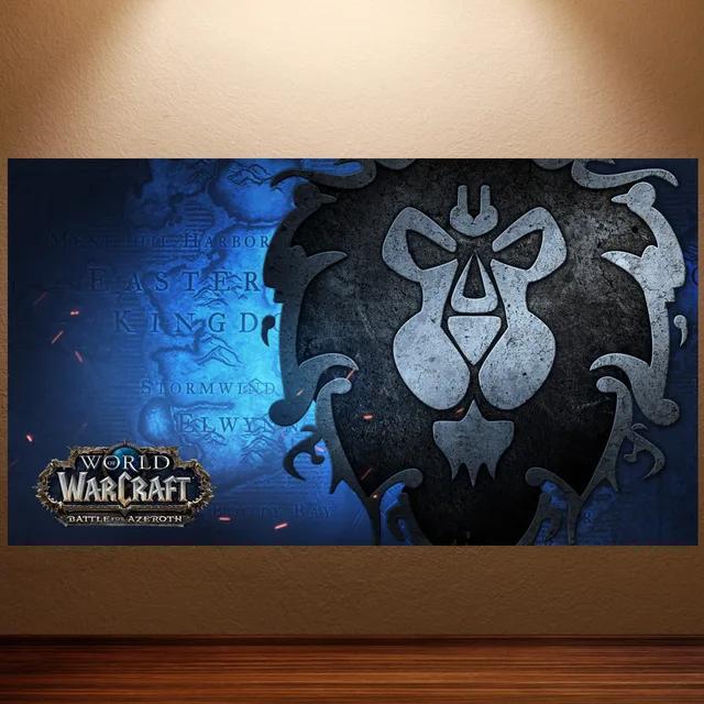 World of Warcraft Retro Canvas Poster Classic Game Wall Art for Game Room Decor Wall Sticker Painting