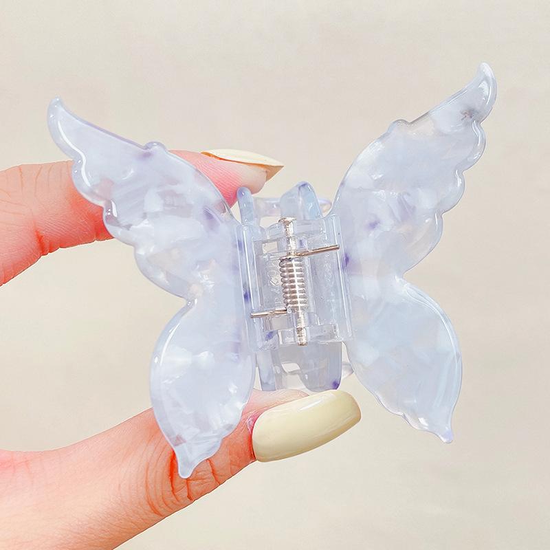Acetate Butterfly Hair Claw Clip Marble Pattern Hair Clip Women Gradient Hair Crab Back Of Head Hair Shark Clip Hair Accessories