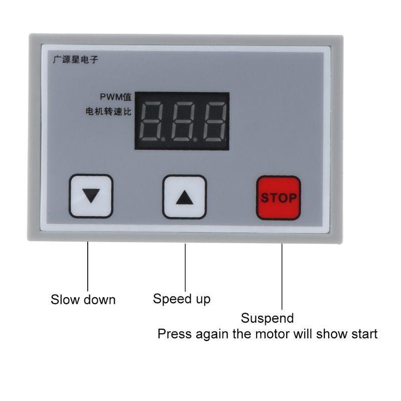 DC12V-24V 5A 120W PWM Motor Speed Controller Digital Display 0~100% Dura