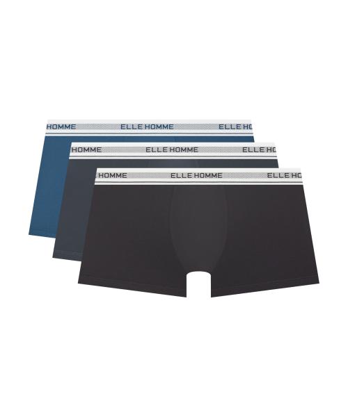 [Elle Innerwear] Tone-on-Tone Aerocool Comfort Fit Boxer Briefs 3-Pack [Shipped from Korea] 100% Authentic 95