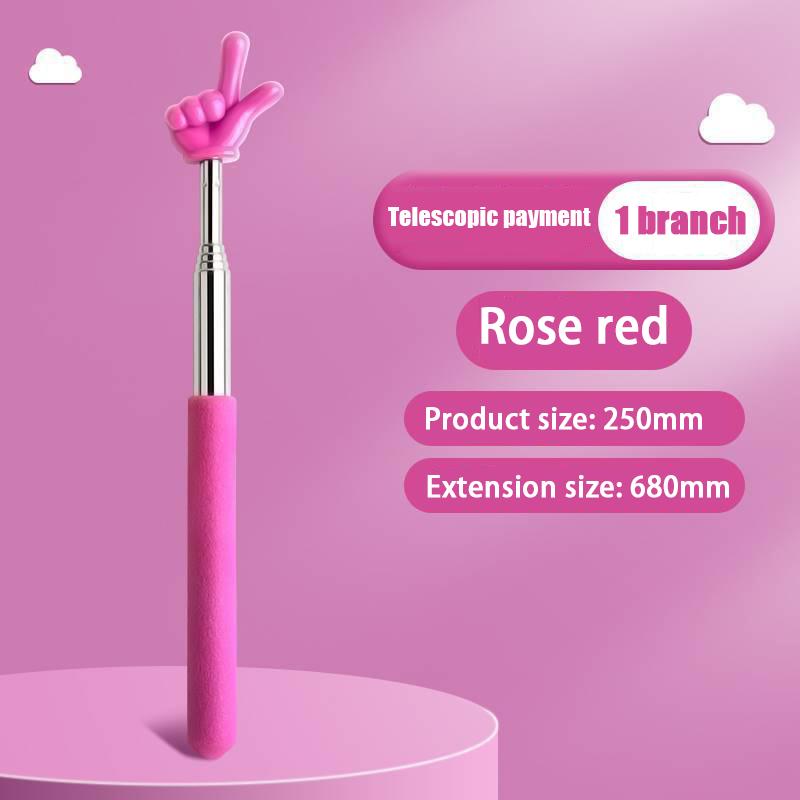 Retractable Teacher Pointer Finger Design Stainlesssteel Telescopic School Teaching Pointer Stick Teacher Supplies For Classroom