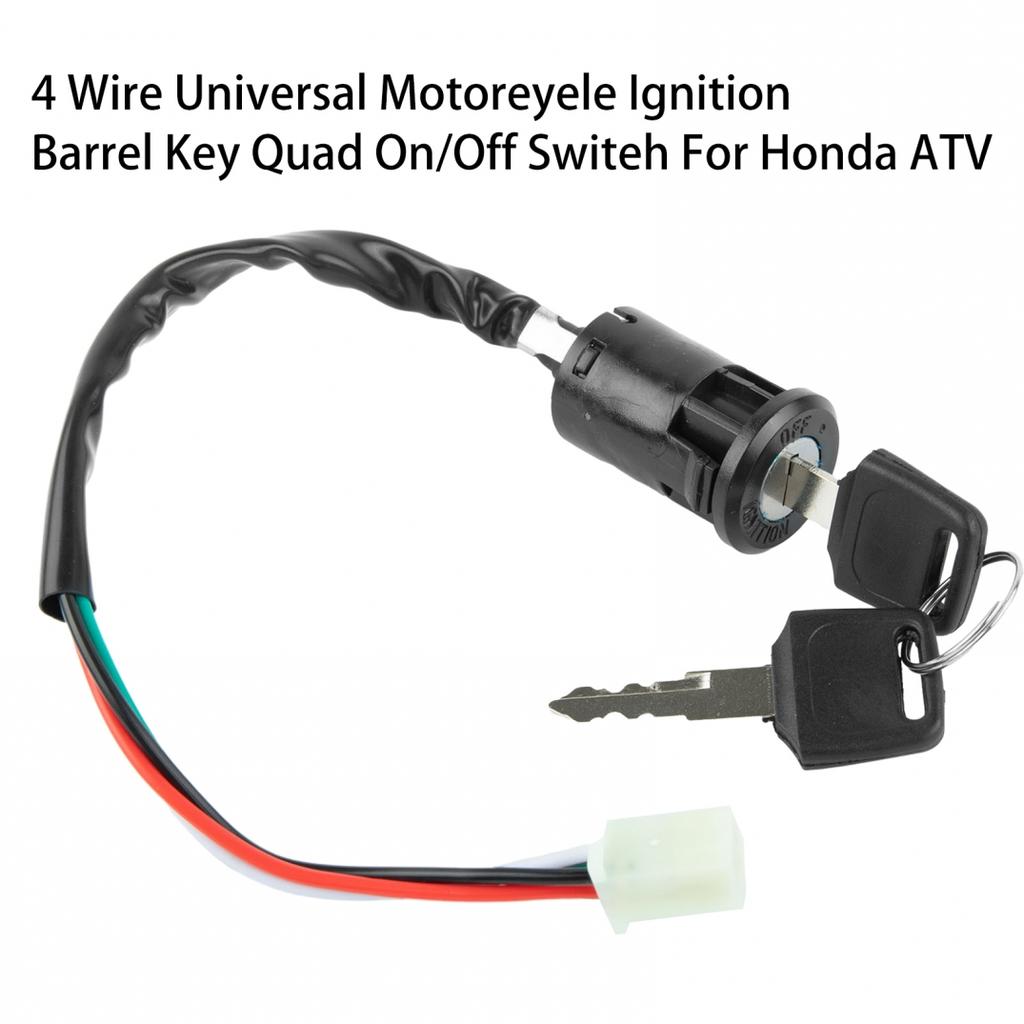 Black Ignition Switch Replacement for Suzuki LT80 with On/Off Switch and 2 Keys
