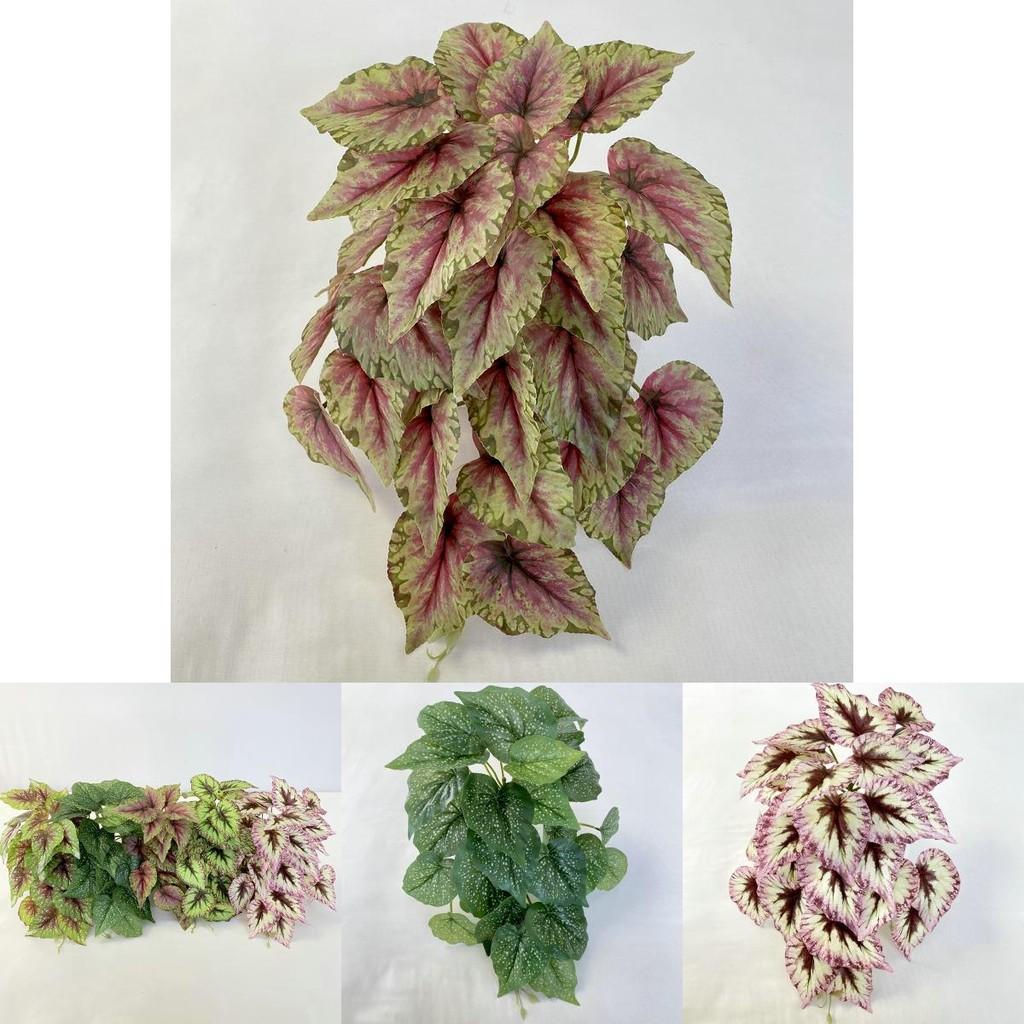 3d Printed Wall Hanging With Artificial Begonia Leaves For Home Decor And Photography