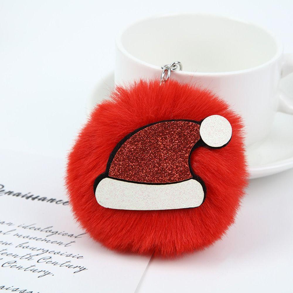

Small Coal Ball Plush Coal Ball Keyring Christmas Kawaii Christmas Keychain Jewelry Gifts красный