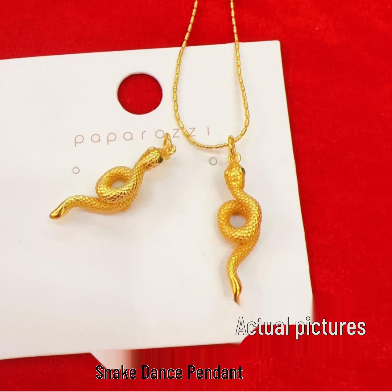 Вьетнамское ожерелье «Танец золотой змеи»: Подвеска «Дух Зодиака» на модной женской цепочке Snake Dance Pendant Only (No Chain)