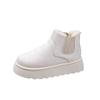 Schneestiefel Damen Winter warm Student große Größe Baumwollschuhe Damenschuhe neu einfarbig Gummizug flacher Boden kurze Baumwollstiefel