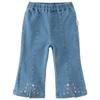 DAVE & BELLA Girls' Stretch Cropped Flare Denim Jeans