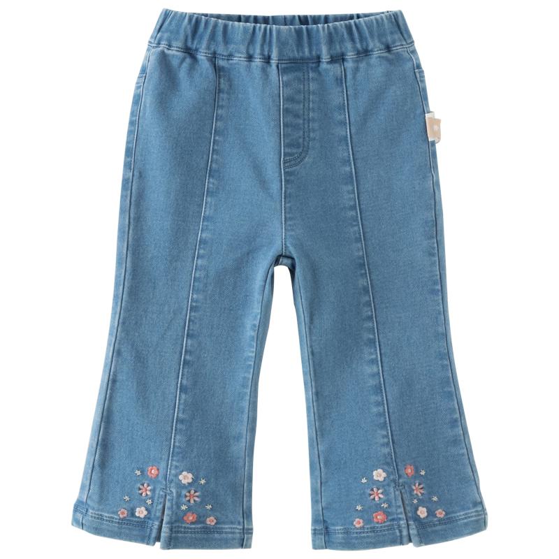 DAVE & BELLA Girls' Stretch Cropped Flare Denim Jeans