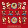 Magnetic Refrigerator Sticker - Spring Festival Fu Character & Year of the Horse New Year Decoration Couplets