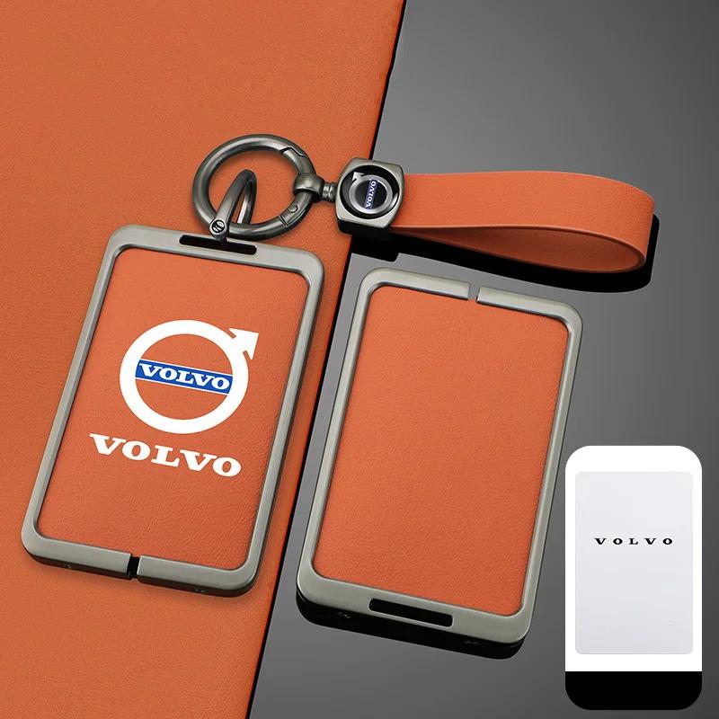 Radkappen Auto Smart NFC-Karte Schlüsseletui Abdeckung Schlüsseltasche Schale Halter Schutz Anhänger Für Volvo EM90 EX30 2024 Polestar Auto Innenraum Ac