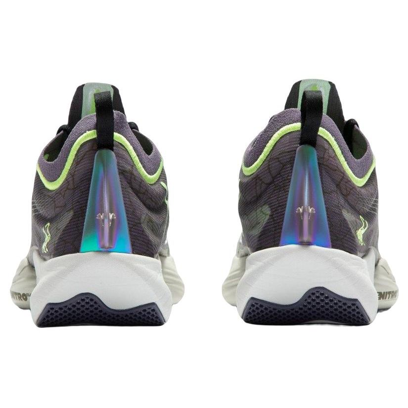Puma Fast-R Nitro Elite Racing Sports Fabric Slip-Resistant Durable Low-Top Marathon Running Shoes Men Sneaker Gray Green Purple 377946-02