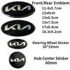 AABFS1 7PCS Car Front Hood Rear Trunk Emblem for KIA Logo K3 K5 Rio Forte Optima Sportage Picanto Sorento Steering Wheel Center Sticker