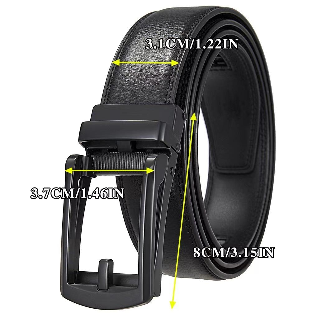 New Hot Selling Men's Genuine Leather Belt, Two-layer Cowhide, Business Fake Needle Buckle, Fashionable High-end Belt, Factory Direct Sales