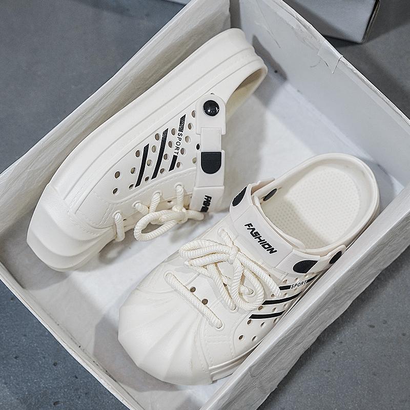 Fashion Men's Slip-on Waterproof Sandals Round Toe Male Summer EVA Water Shoe New Popular Men Outdoor Fishing Shoes Mans Slipper