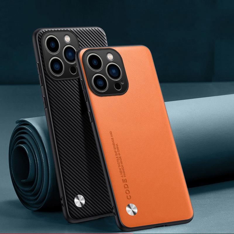 EUCAGR Luxury Ultrathin Leather Phone Case For iPhone 16 15 14 13 12 11 Pro Max XR XS Max Plain Skin Shockproof Soft Back Cover