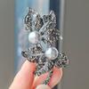 High-End Gun Black Pearl Corsage Woman, Brooch Pin, Clothing Accessories