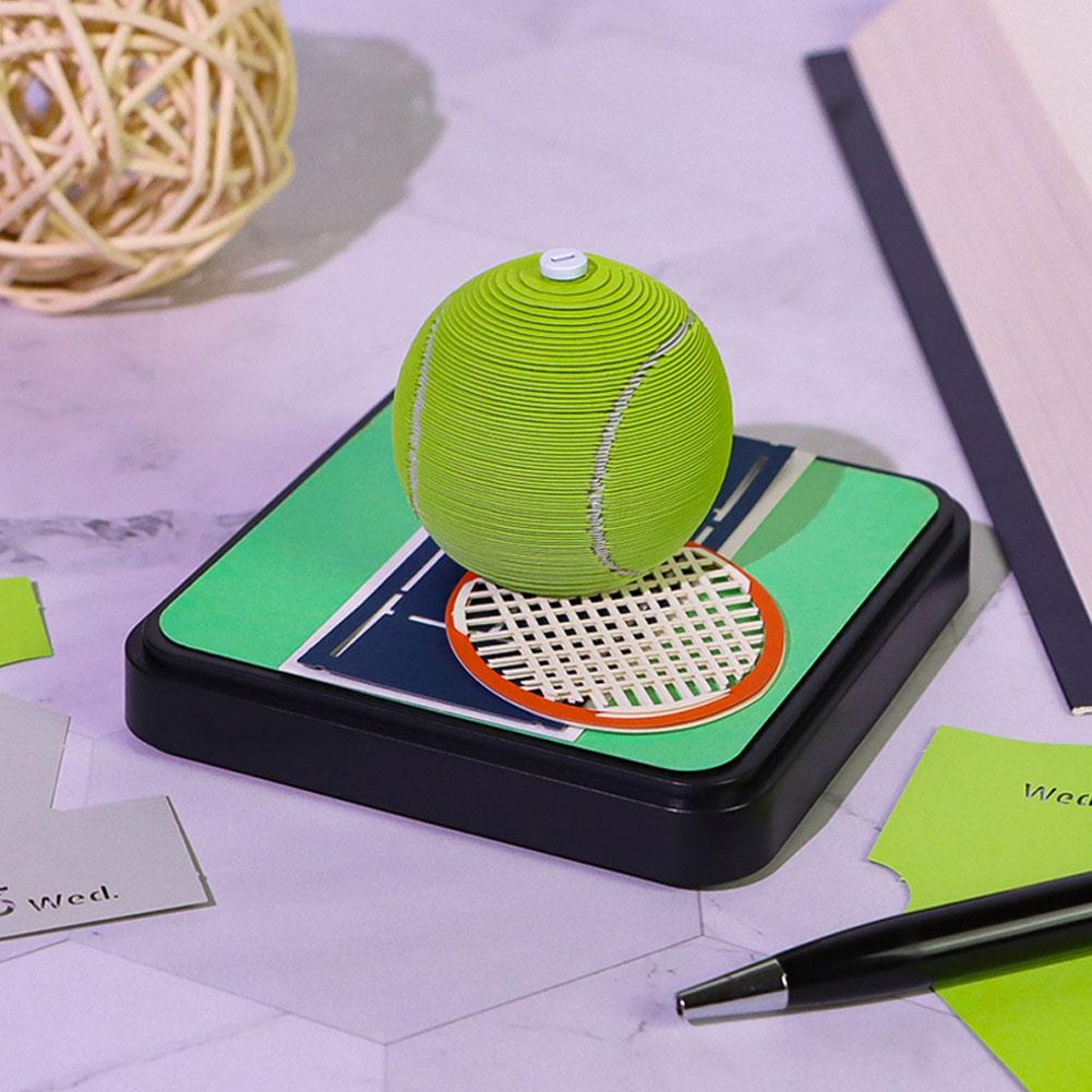 Tennis 3D Notepad Calendar 2025 Memo Pad Paper Art Notes Year's Sticky Sculpture New Gifts Acce C3V0