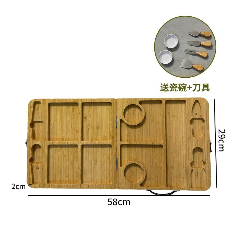 Cheese Board Foldable Fruit Bread Cutting Board Deli Cheese Cutting Board Portable Snack Platter Butter Board Square