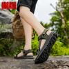 New Men's Outdoor Sandals Non-Slip Hiking Beach Shoes Lightweight Comfortable PU Leather Anti-Slip Soles for Men Summer Fashion