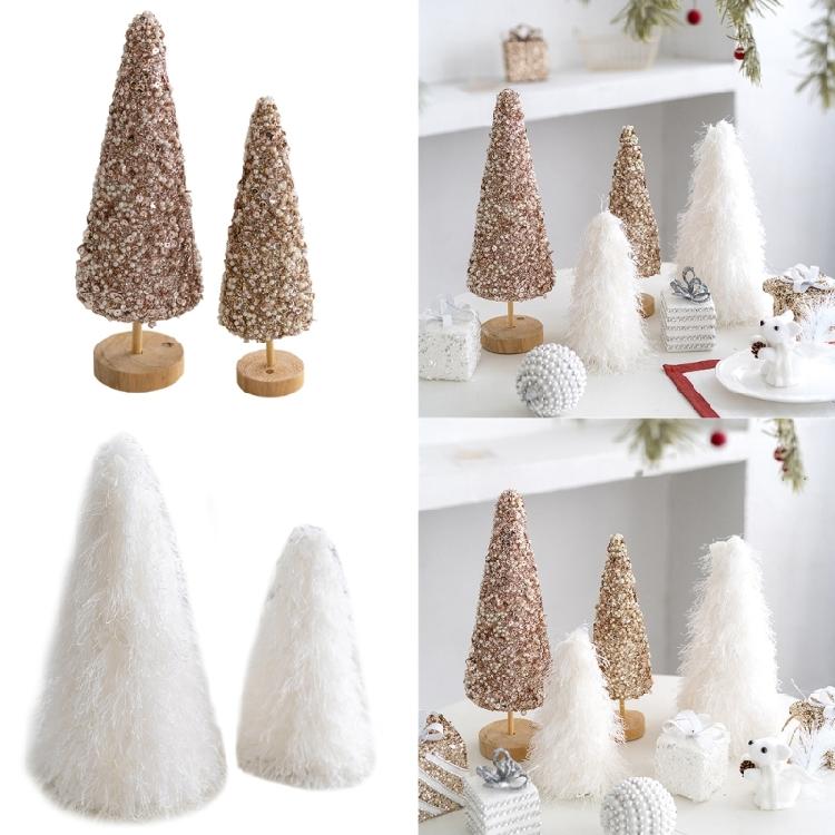 Holidays Tabletop Ornament Miniature Christmas Tree for Home Party Decoration Stylish Foam Sequins/Plush Trees Jewelry