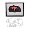 Cloud Framework City Metal Silvery Stencil Embossing Cutting Dies For Diy Scrapbooking Paper Album Cards Making