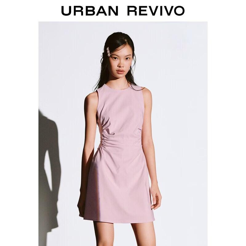 

UR2026 Women s Pleated Sleeveless Dress XL
