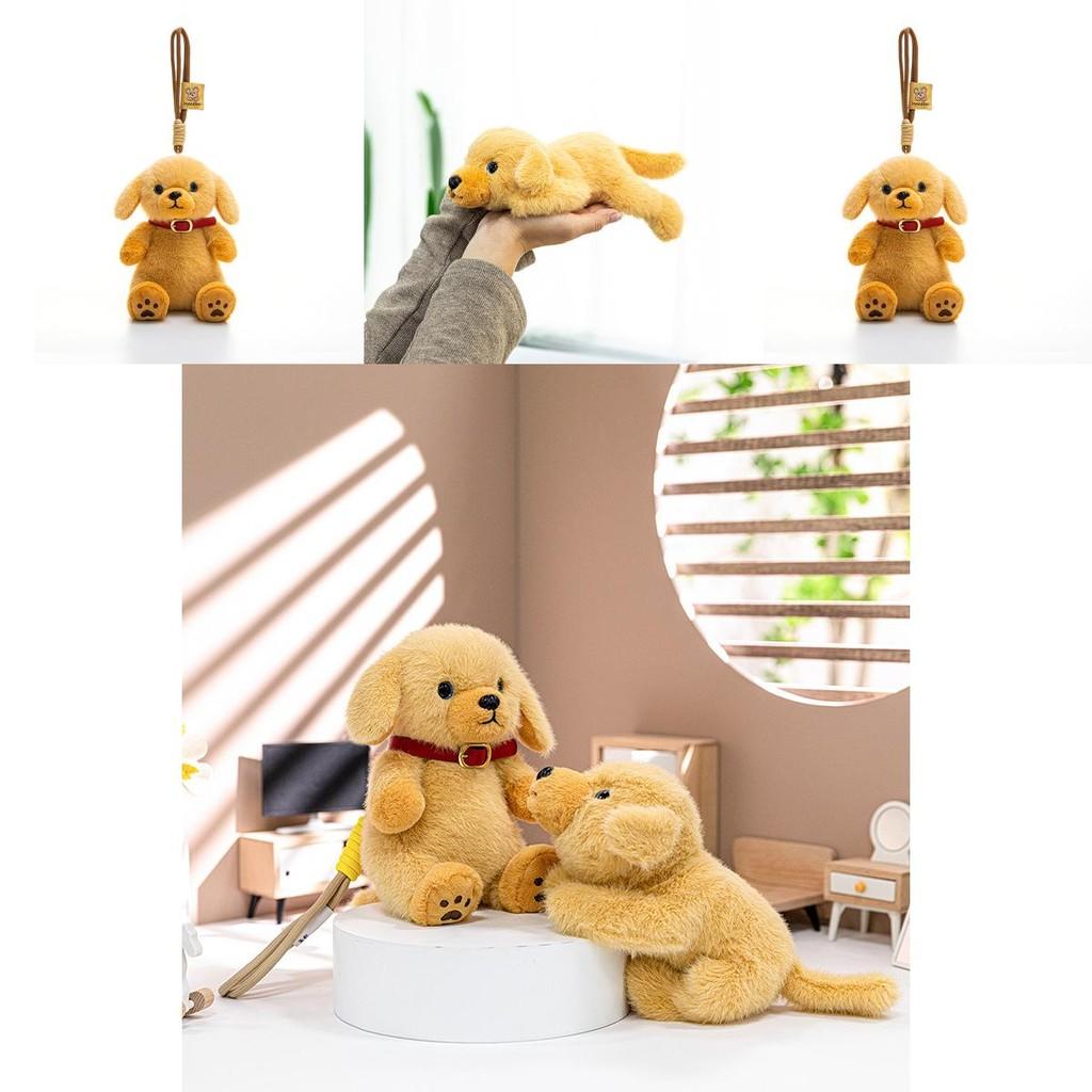 Plüschtier Hund Schlüsselanhänger mit weichem Kurzplüsch für Taschen und Autozubehör