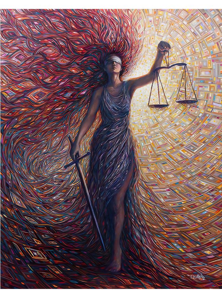 

Плакат «Богиня правосудия», абстрактные женские настенные художественные картины, печать на холсте для современной гостиной, домашний декор, живопись, подарки, Куадрос 70x120cm No Fram