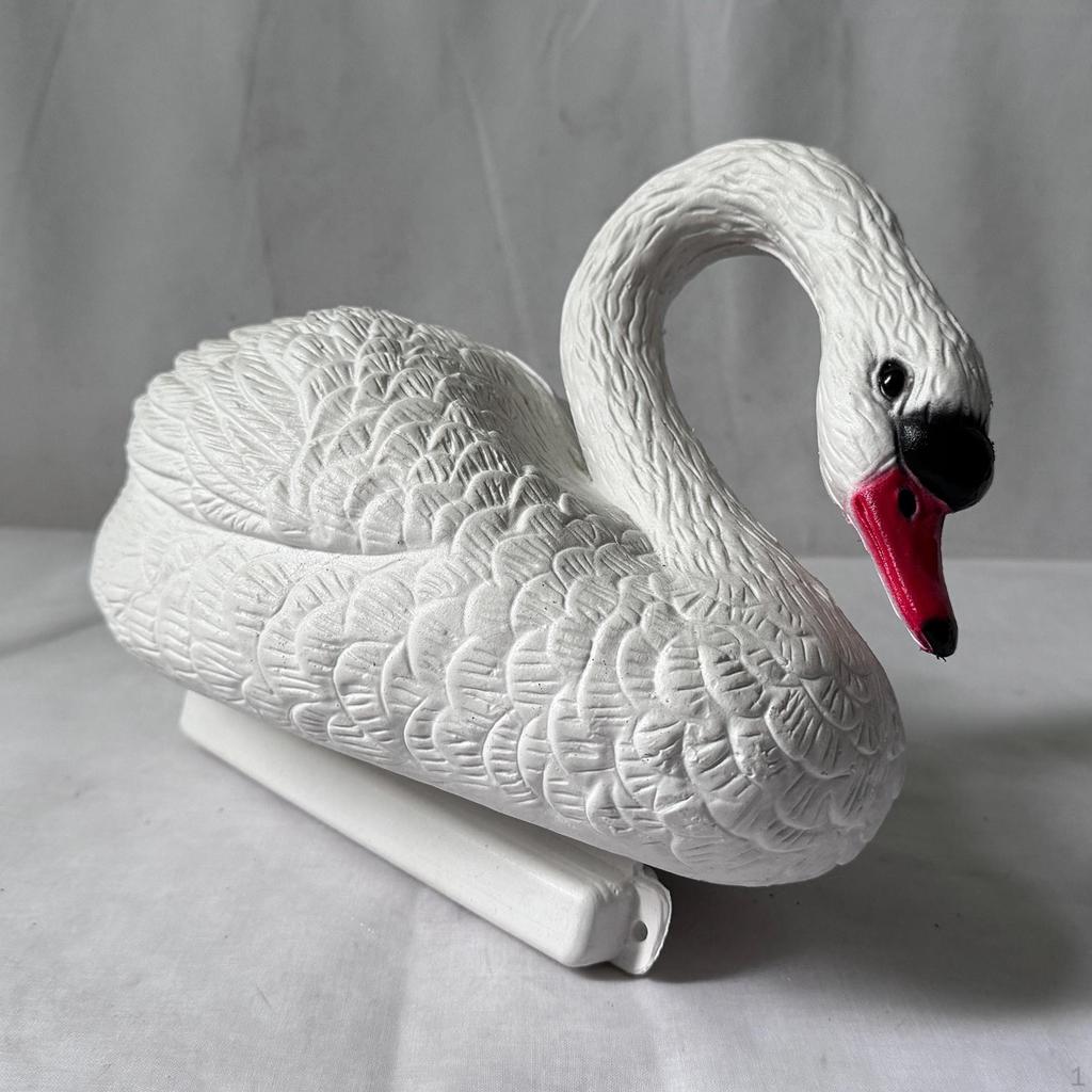 Garden Pond Float Swan Decor, Figurine Float, Realistic for Courtyard