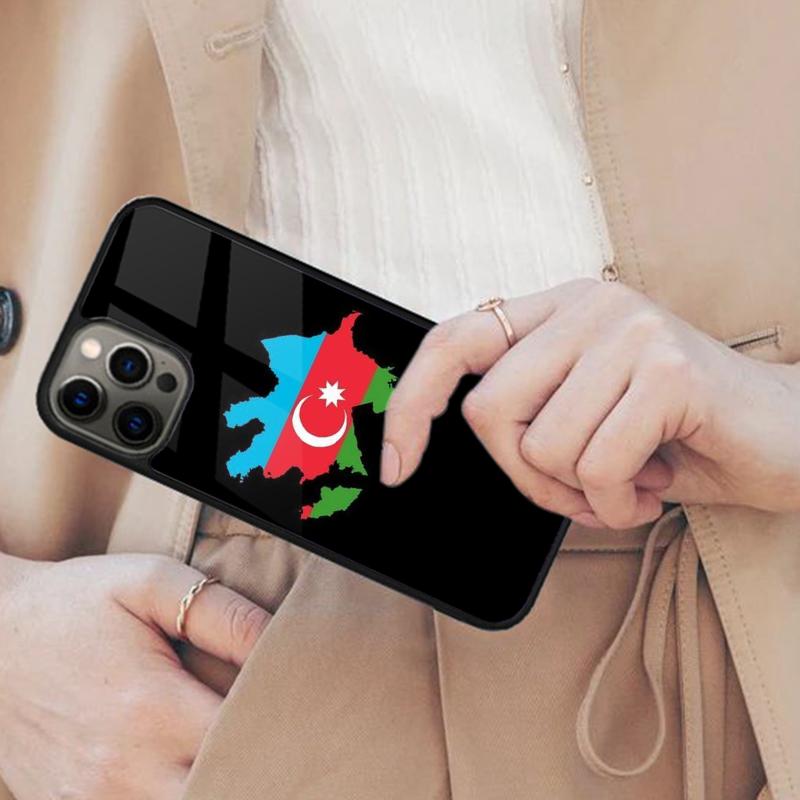 Aserbaidschan Flagge Wappen Magnetische Handyhülle Für iPhone 17 Air 16 14 13 12 Pro Max 15 Plus Kabellose MagSafe Hülle