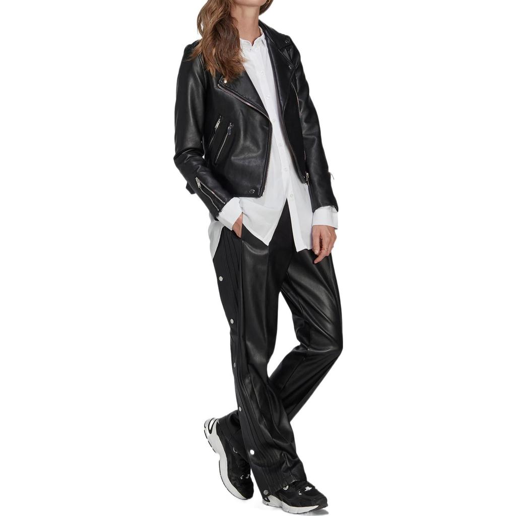 (WMNS) adidas Centre Stage Faux Leather Adibreak Pants 'Black' Women's II6099