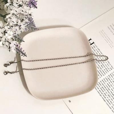 Chaîne de masque à boucle en corde pour femme Collier en acier chirurgical