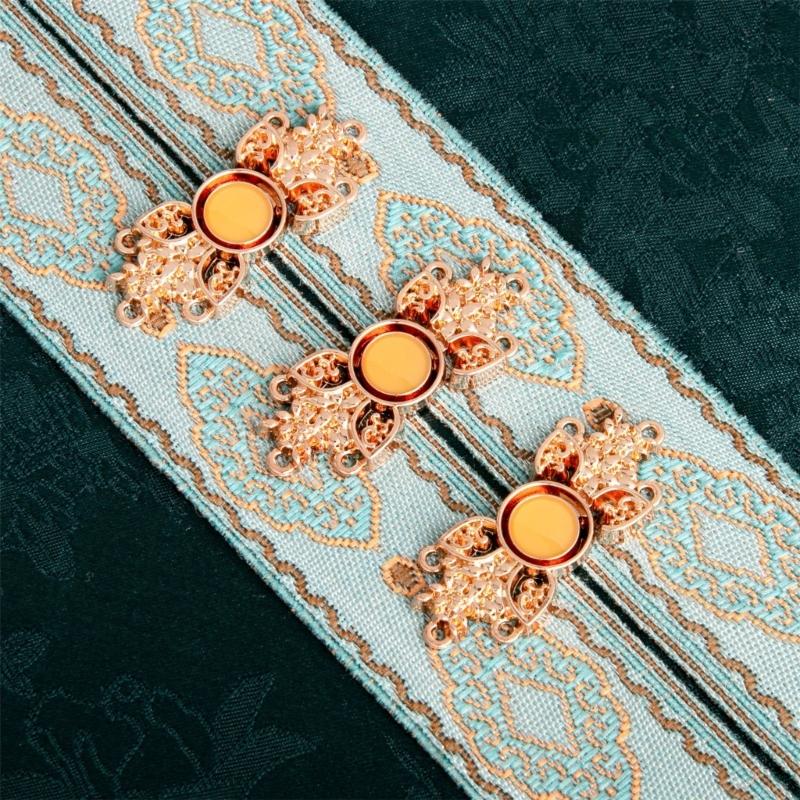 5pcs Chinese Bowknot Buttons Cheongsam Capes Cloaks Clasps Cardigans Clip Fasteners for Clothing Decors Fashion Chinese Suit Button