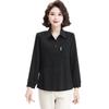 Spring Fashion Casual Polo Neck Base Shirt for Middle-aged Mothers (Ages 40-49)