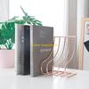 W89C 10 File Storage Shelf Book Stand Bookend Nordic Wrought Iron Holder for Home Office