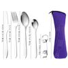 5pcs Bone Pack Outdoor Travel Portable Tableware Knife, Fork, Spoon Set, Stainless Steel Knife, Fork Set Hot Selling