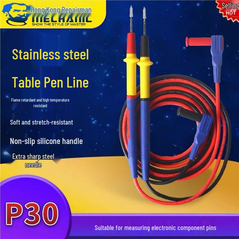 Repairman Stainless Steel Extra Sharp Multimeter Test Leads with Silicone Antifreeze.