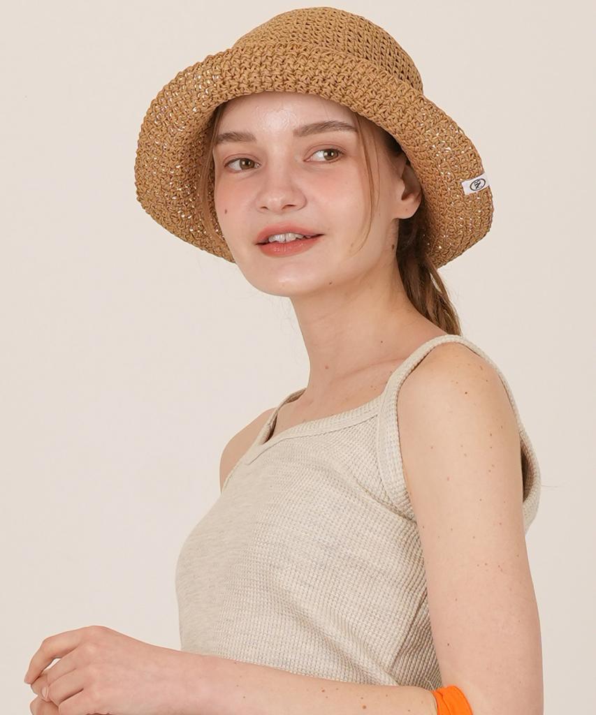 THE-ABON Beach Lia Knit Bucket Hat Purple