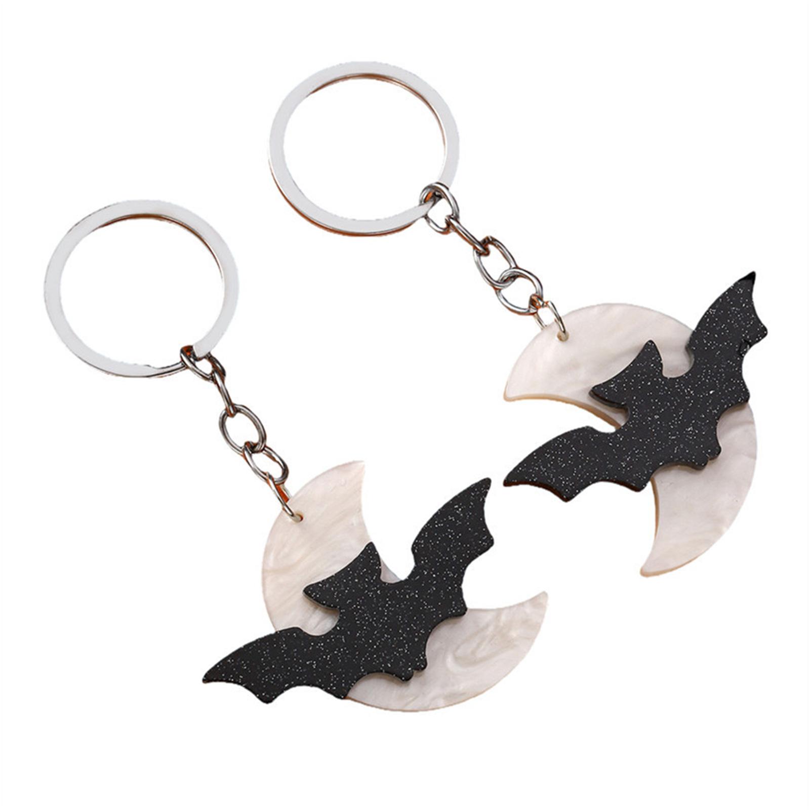 

Модный Хэллоуин Прочный Акрил Брелок Шарм Летучая мышь Устойчивый к царапинам Брелок Подвеска для пар и молодежи