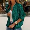 Women Sequin Long Sleeve Sparkly Glitter Jacket Coats