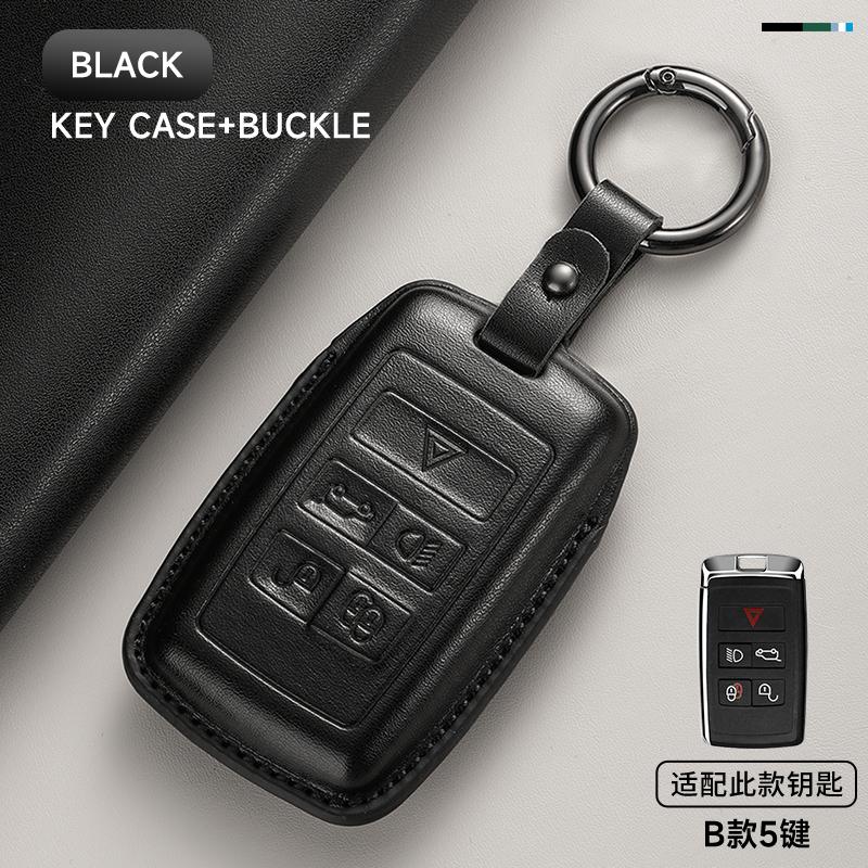 Leather Car Key Cover Case Protection Shell Keychain For Land Rover Range Rover Sport Evoque Freelander Velar Discovery 4 5