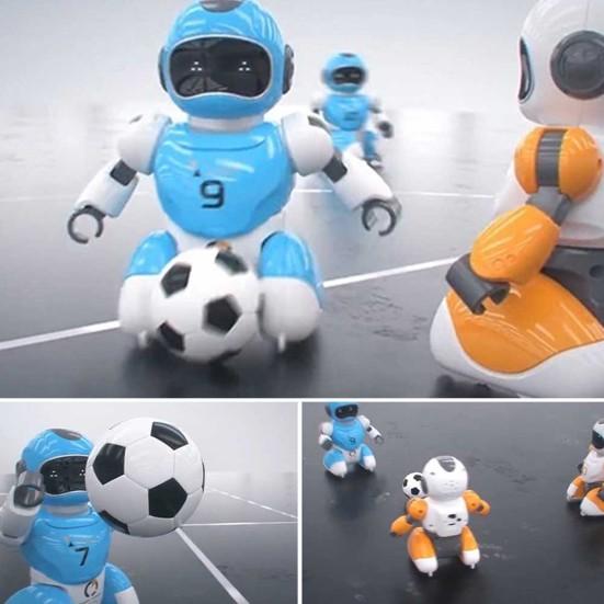2Pcs/Set Cartoon Electric Remote Control Music Dancing Soccer Battle Robot Toy