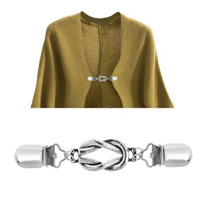 Vintage Dámsky Twist Ring Cardigan Sveter Golier Spona Šaty Šatka Sponka