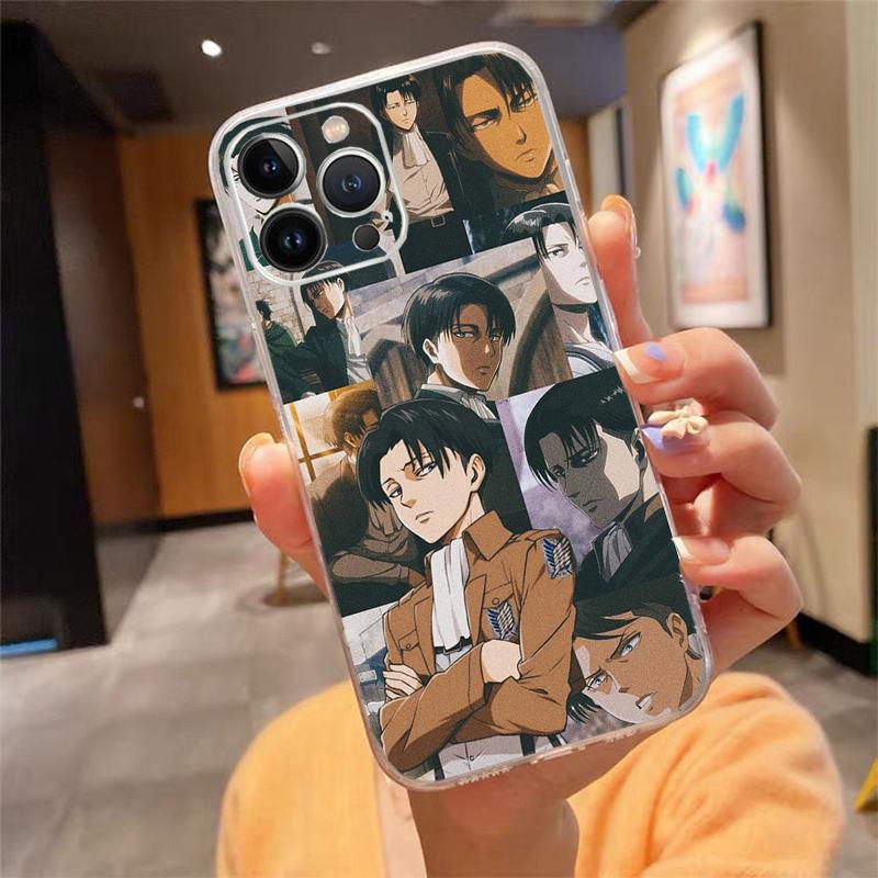 Phone Case For iphone 17 Pro Max Air 16 15 14 13 Pro Max 15 16 Pro 15Plus Levi Ackerman Shingeki no Kyojin Anime