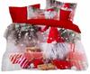 Christmas Bedding Set, Cotton Satin, 160x200 Cm, Pillowcases, Christmas Tree, Bubbles