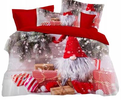 Christmas Bedding Set, Cotton Satin, 160x200 Cm, Pillowcases, Christmas Tree, Bubbles