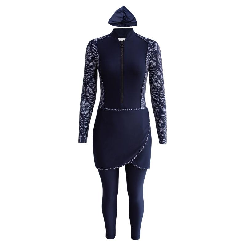 Konservativer Badeanzug mit Sonnenschutz und langen Ärmeln