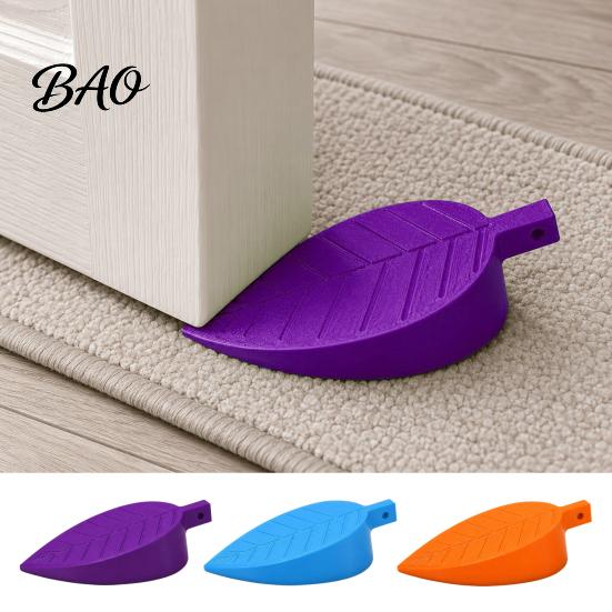Protective Door Wedge for Wall Leaf Shaped Stopper Wedge, Non-Slip Wind?Resistant Stop, 3D Printed Holder Silent Anti?Collision Jam Home