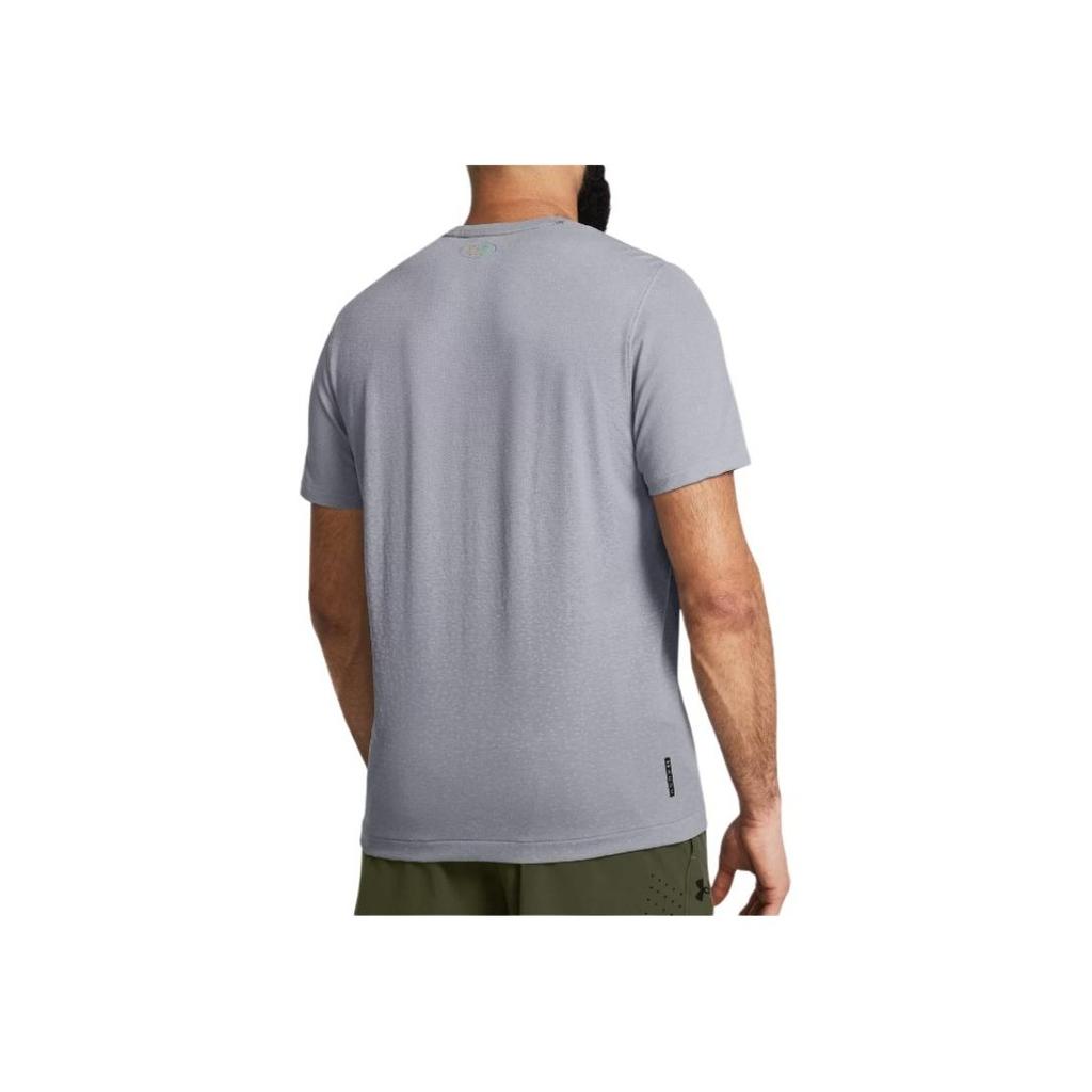 Under Armour Vanish Elite Seamless Fade Solid Color Crew Neck Short Sleeve T-Shirt Men Tops White 1385805-100